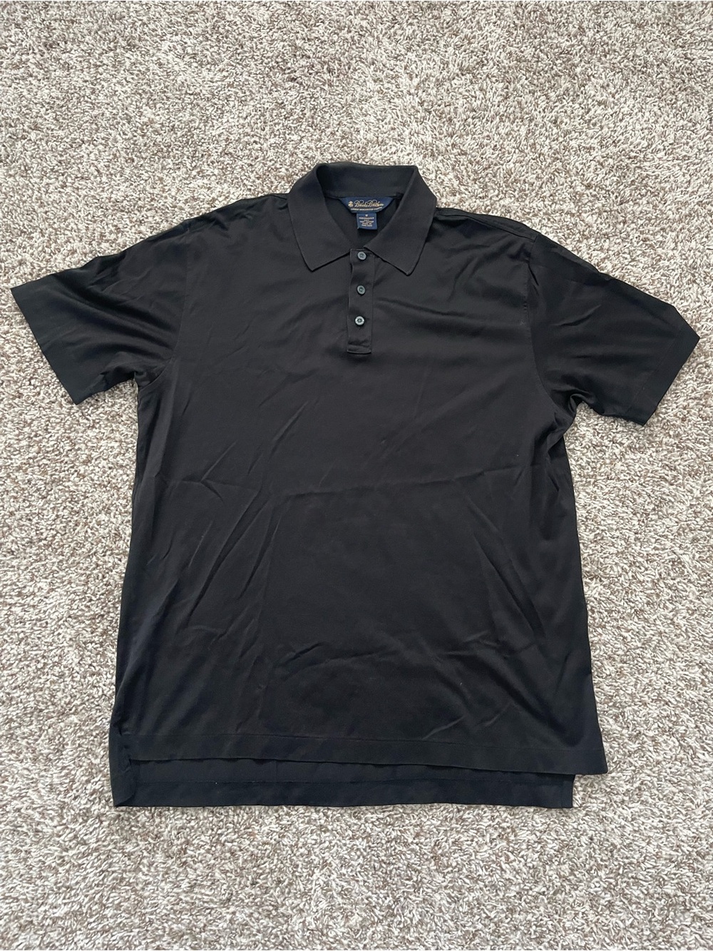 Brooks Brothers Performance Polo Black Size M 100% Cotton